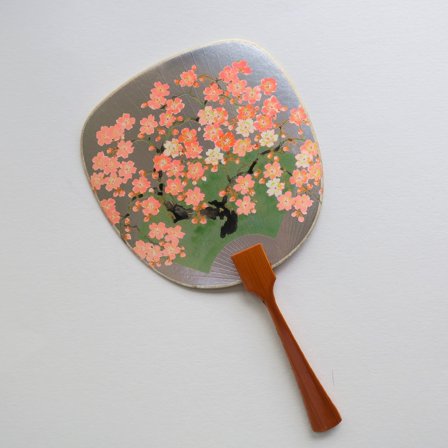 Uchiwa-fan Greeting Card - Blooming Sakura Branches - Cards - Lavender Home London