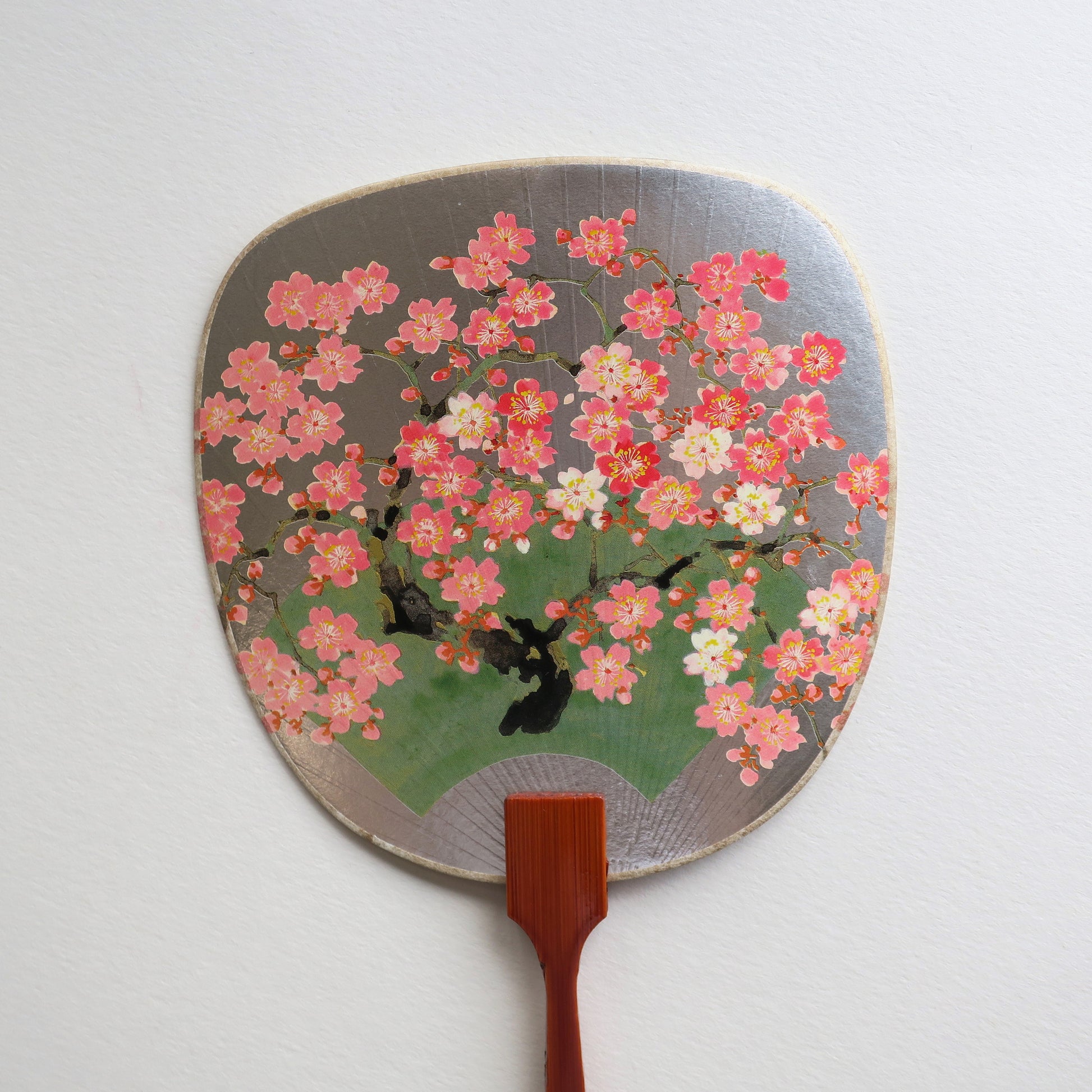 Uchiwa-fan Greeting Card - Blooming Sakura Branches - Cards - Lavender Home London