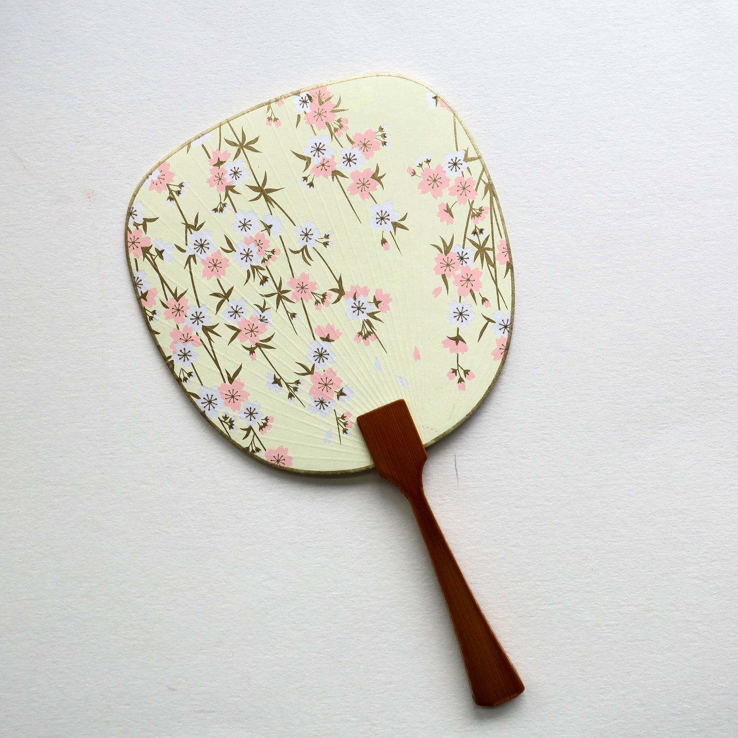 Uchiwa-fan Greeting Card - Hanging Pink and White Sukura Flowers - Cards - Lavender Home London