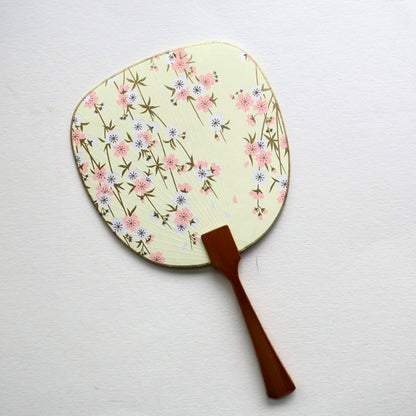 Uchiwa-fan Greeting Card - Hanging Pink and White Sukura Flowers - Cards - Lavender Home London