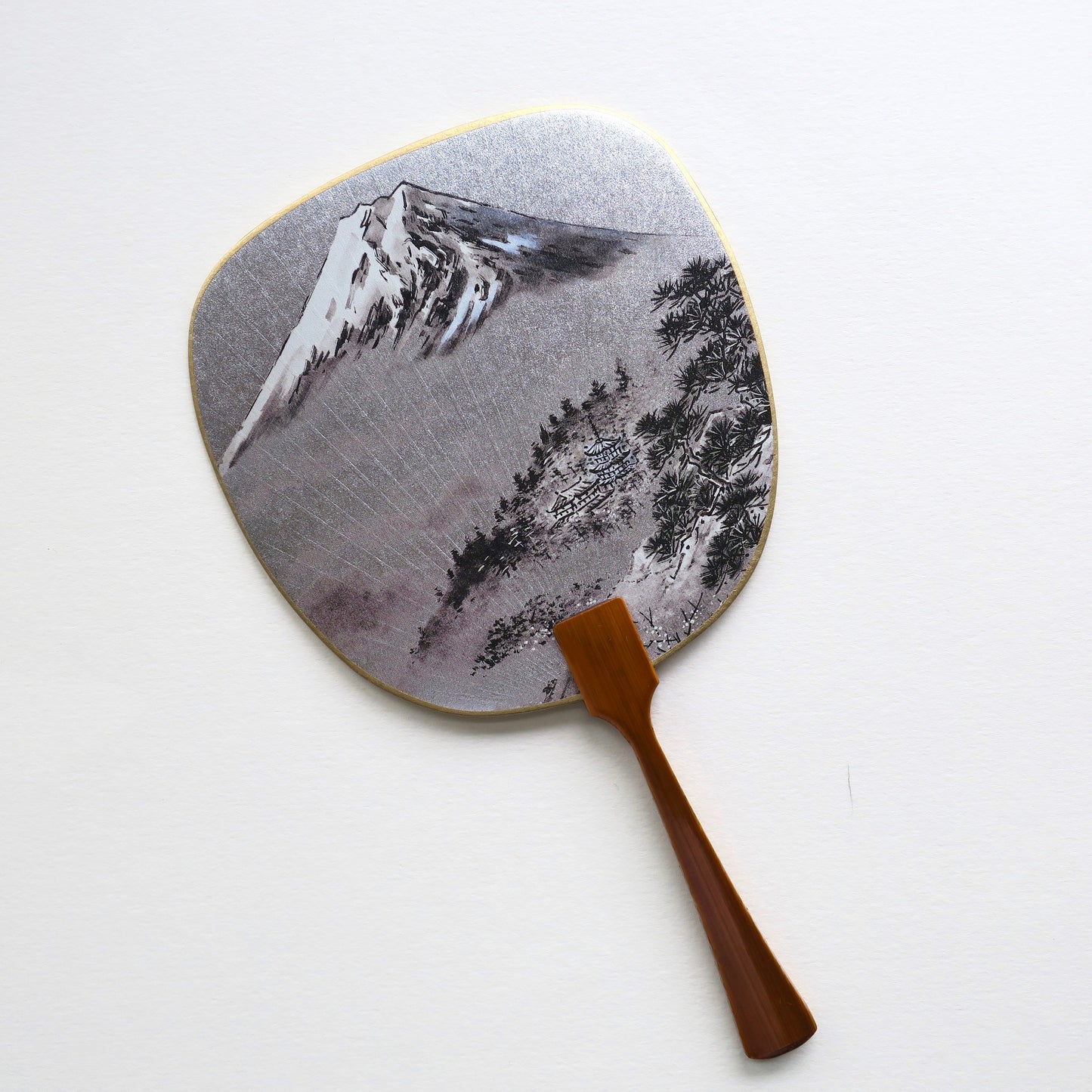 Uchiwa-fan Greeting Card - Misty Mount Fuji - Cards - Lavender Home London