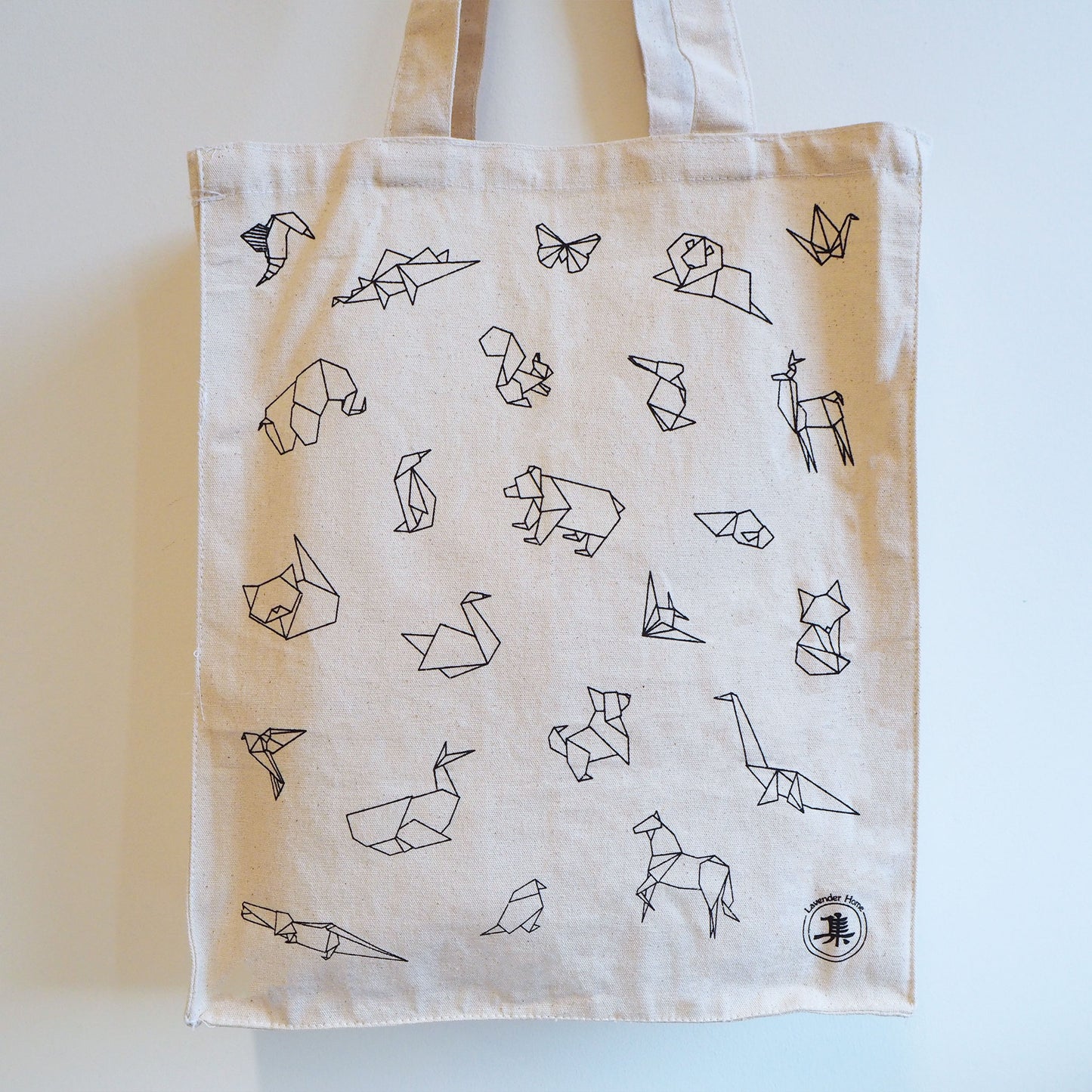 Geometric Origami Animals Canvas Tote Bag - Tote Bags - Lavender Home London