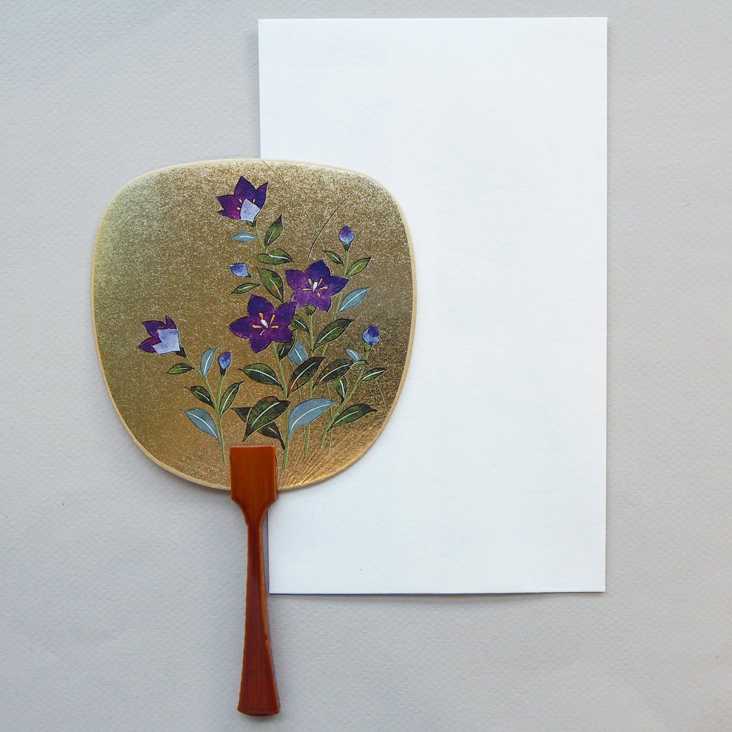 Uchiwa-fan Greeting Card - Platycodon - Cards - Lavender Home London