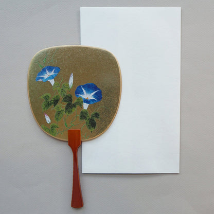 Uchiwa-fan Greeting Card - Morning Glory - Cards - Lavender Home London