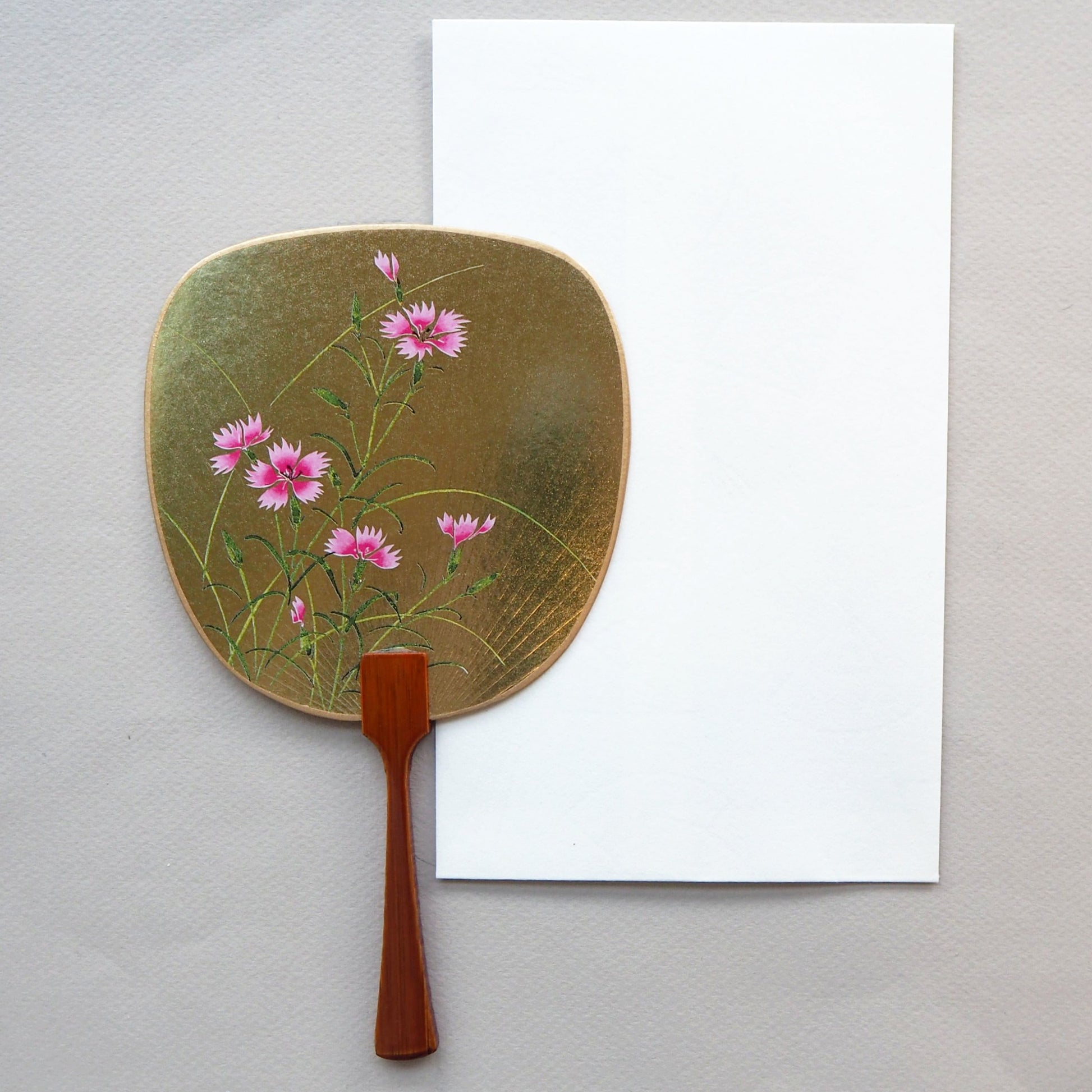Uchiwa-fan Greeting Card - Dianthus Superbus - Cards - Lavender Home London