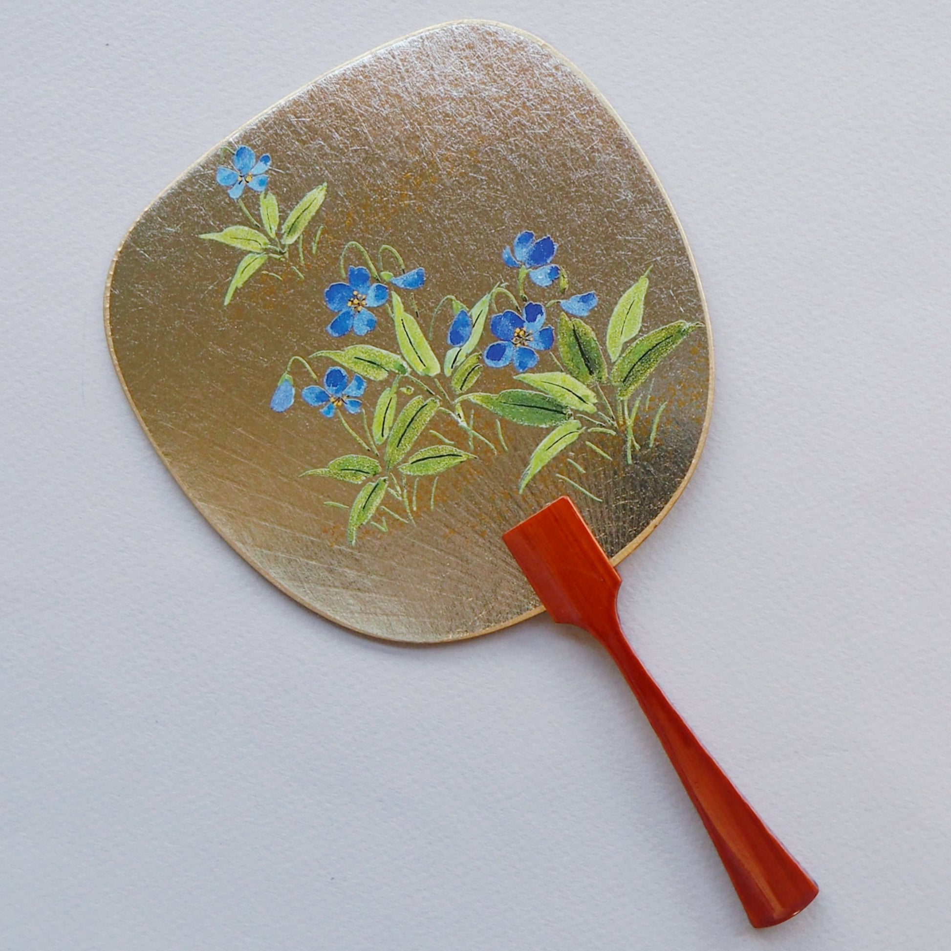 Uchiwa-fan Greeting Card - Blue Violets - Cards - Lavender Home London