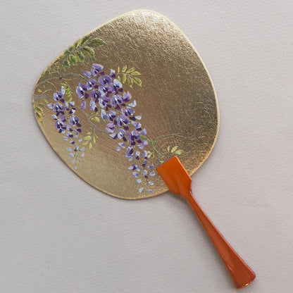 Uchiwa-fan Greeting Card - Japanese Wisteria Floribunda - Cards - Lavender Home London