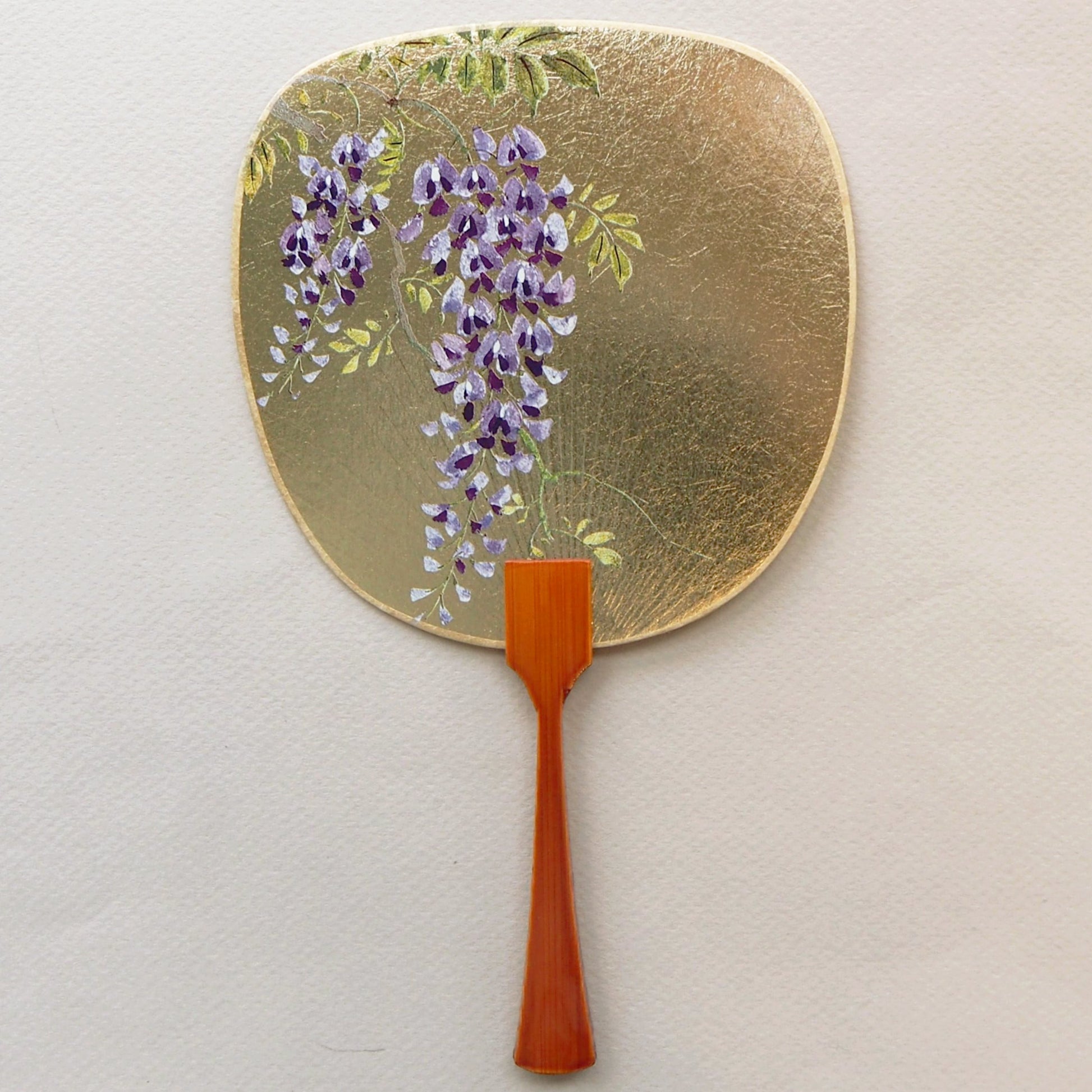 Uchiwa-fan Greeting Card - Japanese Wisteria Floribunda - Cards - Lavender Home London