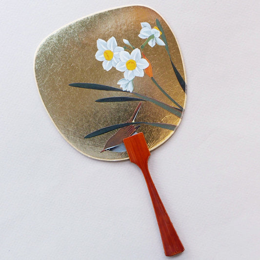 Uchiwa-fan Greeting Card - Daffodils - Cards - Lavender Home London