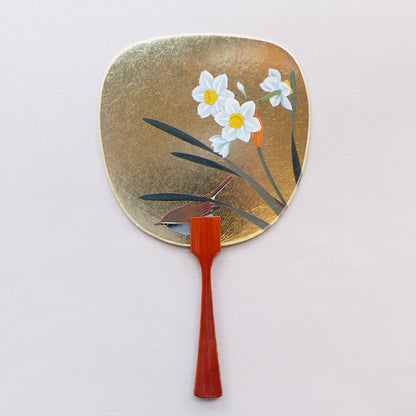 Uchiwa-fan Greeting Card - Daffodils - Cards - Lavender Home London