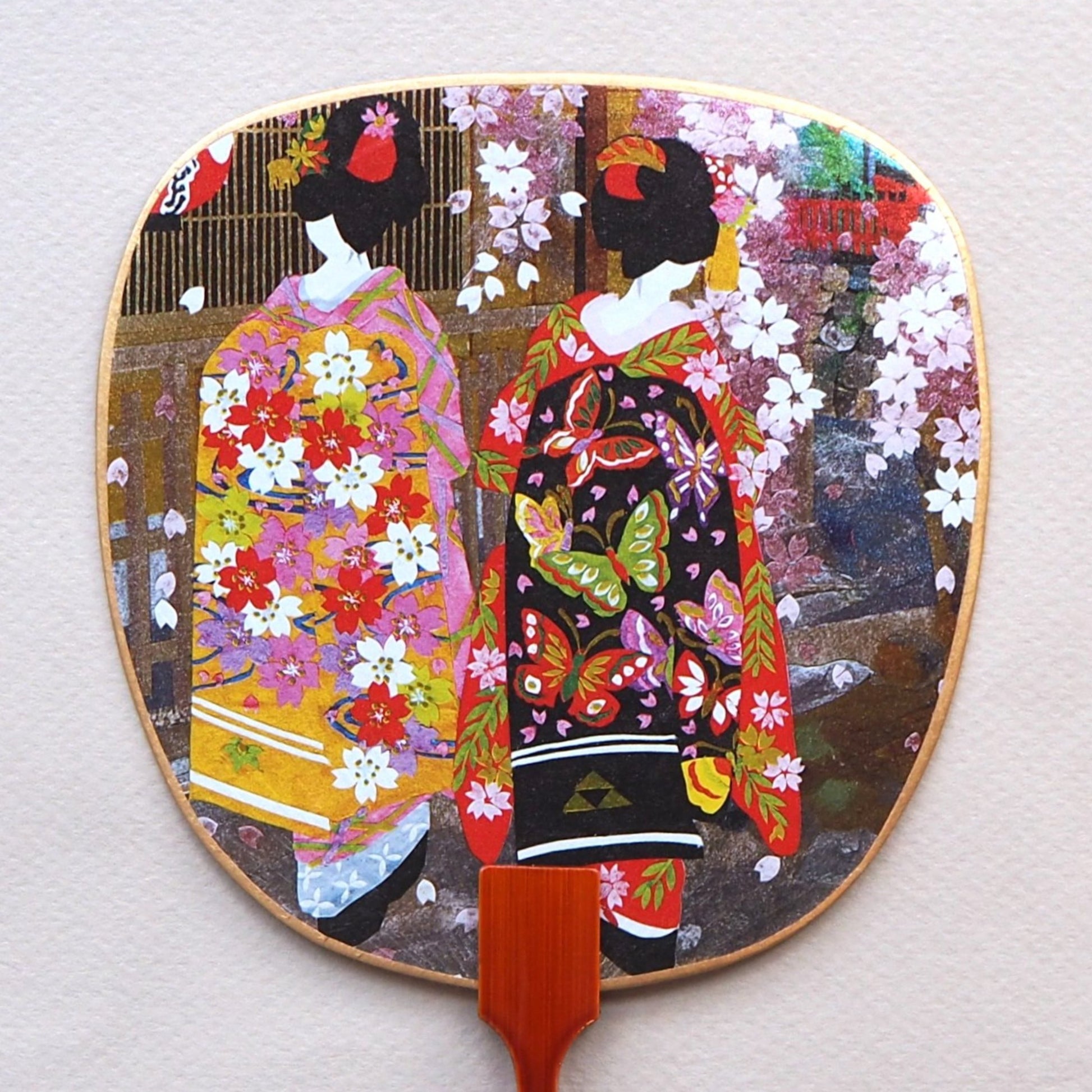 Uchiwa-fan Greeting Card - Two Maiko Women - Cards - Lavender Home London