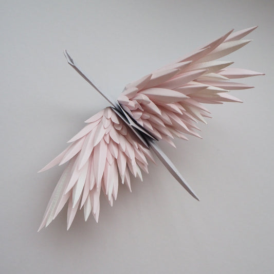 Origami Feathered Crane - Pink