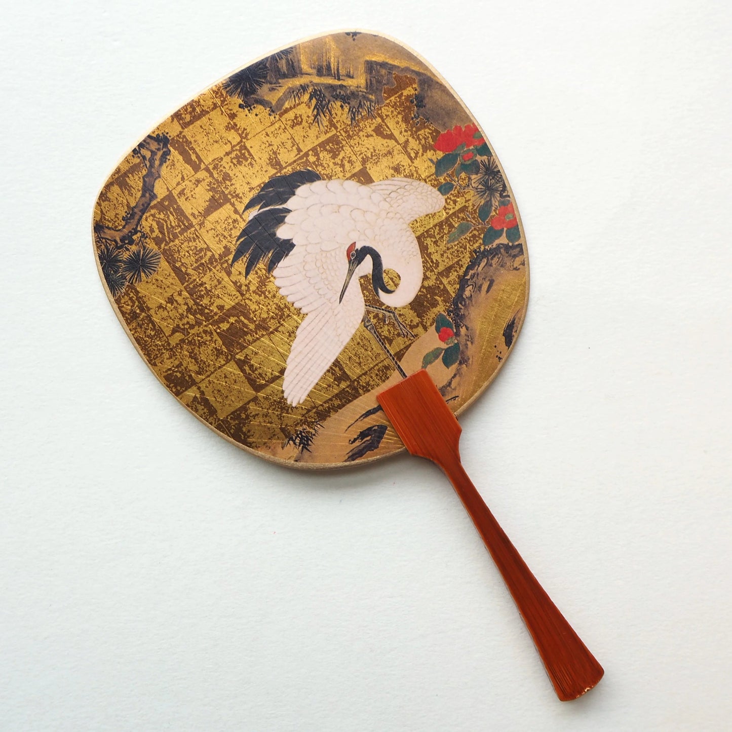 Uchiwa-fan Greeting Card - Crane - Cards - Lavender Home London