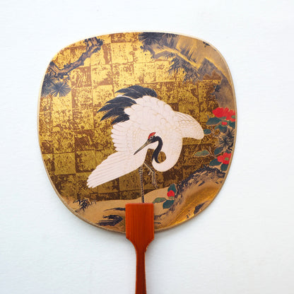 Uchiwa-fan Greeting Card - Crane - Cards - Lavender Home London