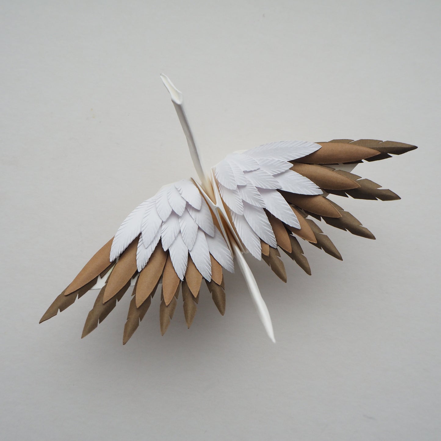 Origami Feathered Crane - Desert