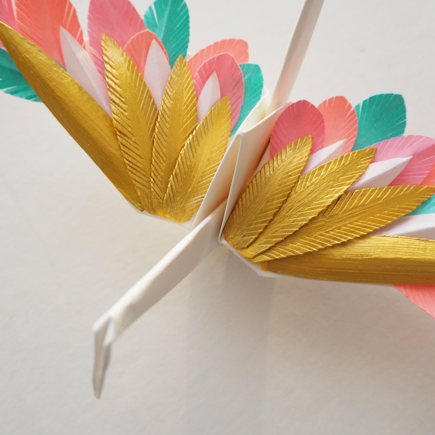 Origami Feathered Crane - Sun