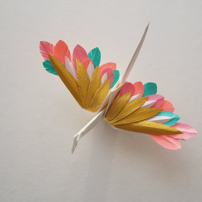 Origami Feathered Crane - Sun