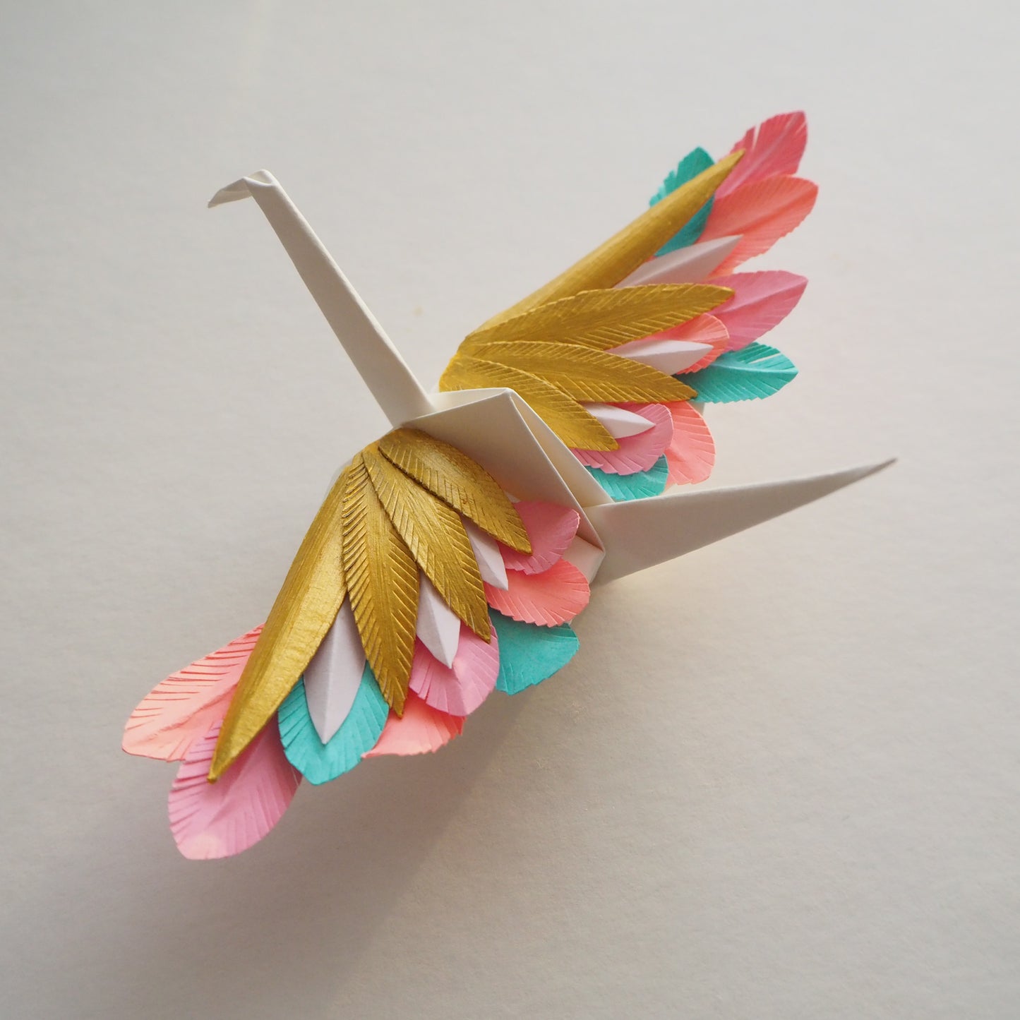 Origami Feathered Crane - Sun