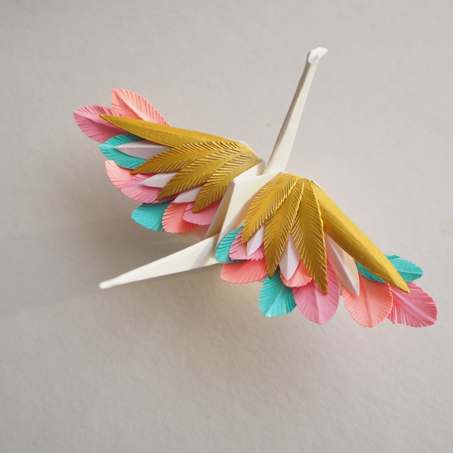 Origami Feathered Crane - Sun