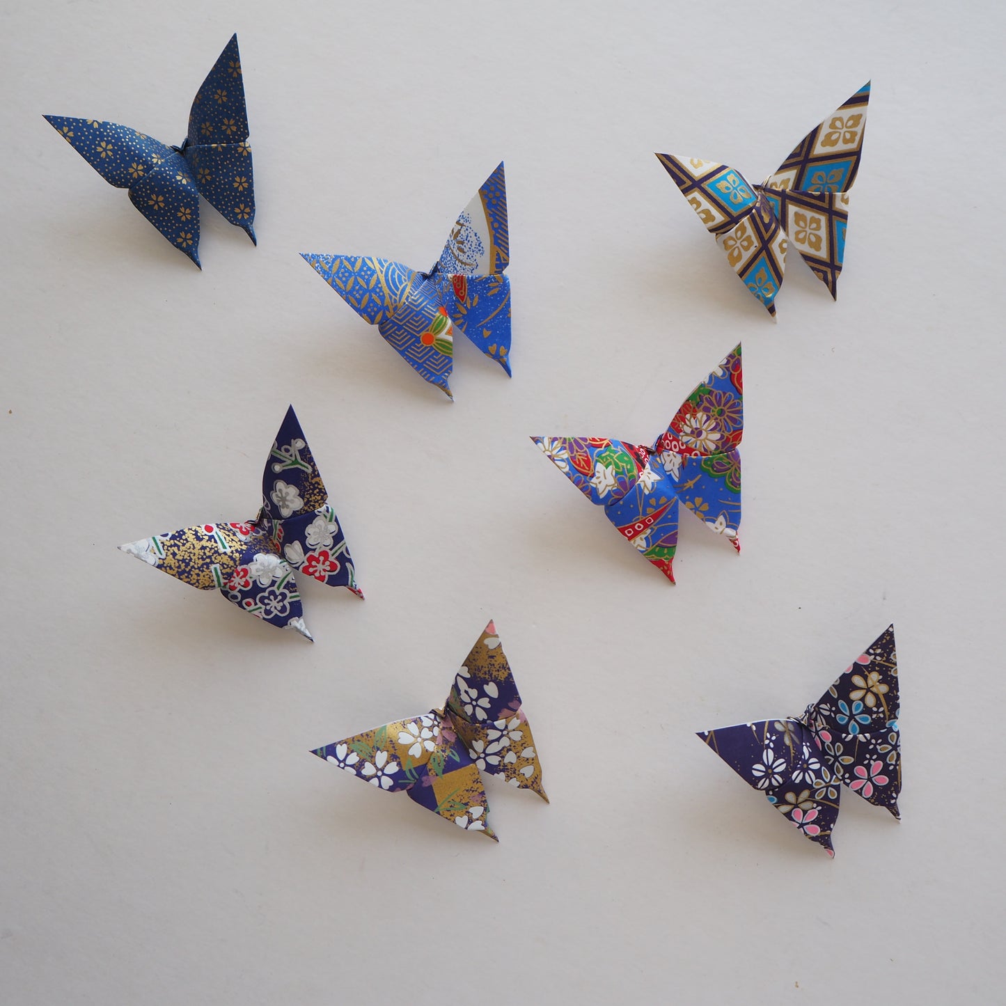 Pack of 10 - Yuzen Washi Origami Paper Butterflies - Medium