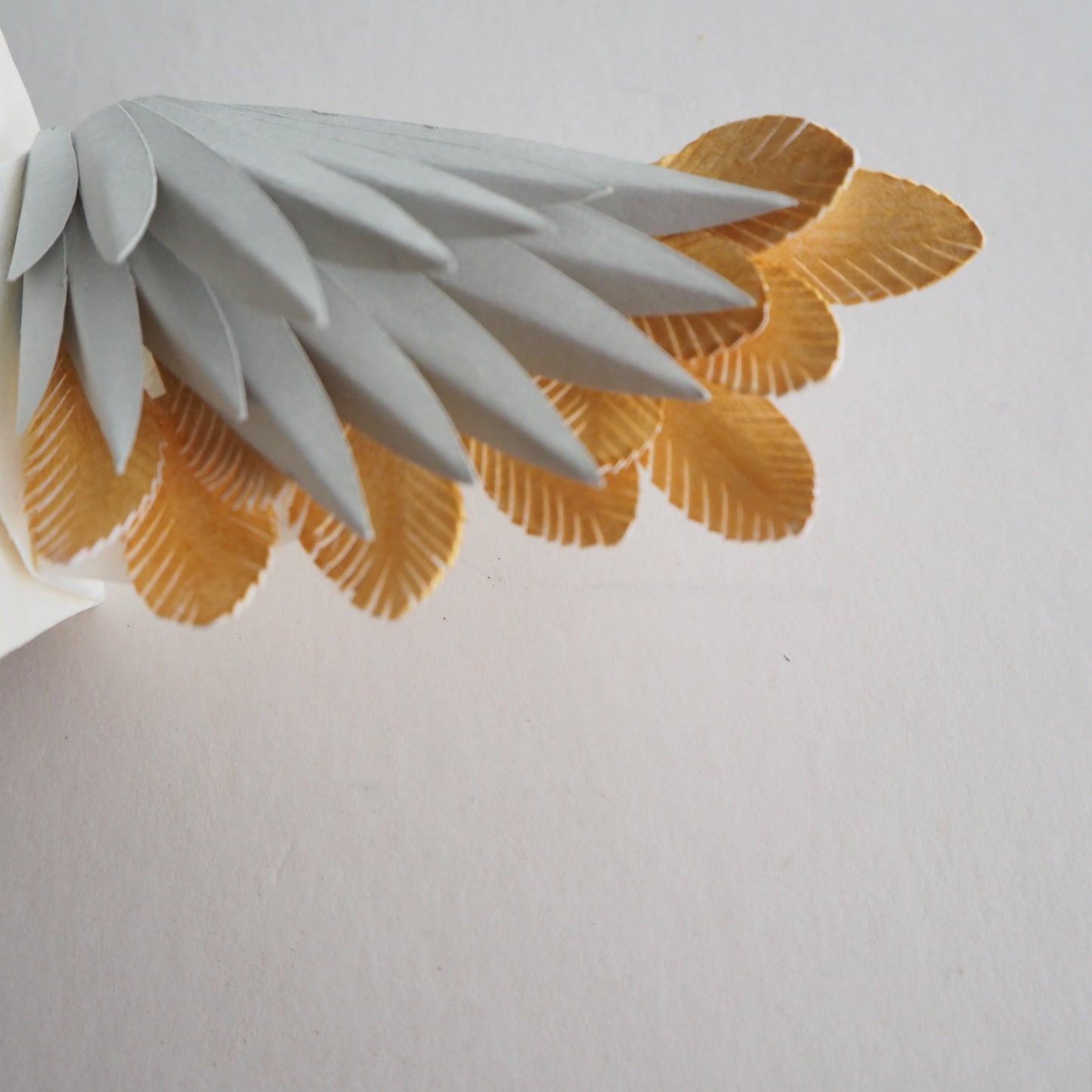 Origami Feathered Crane - Hidden Gold