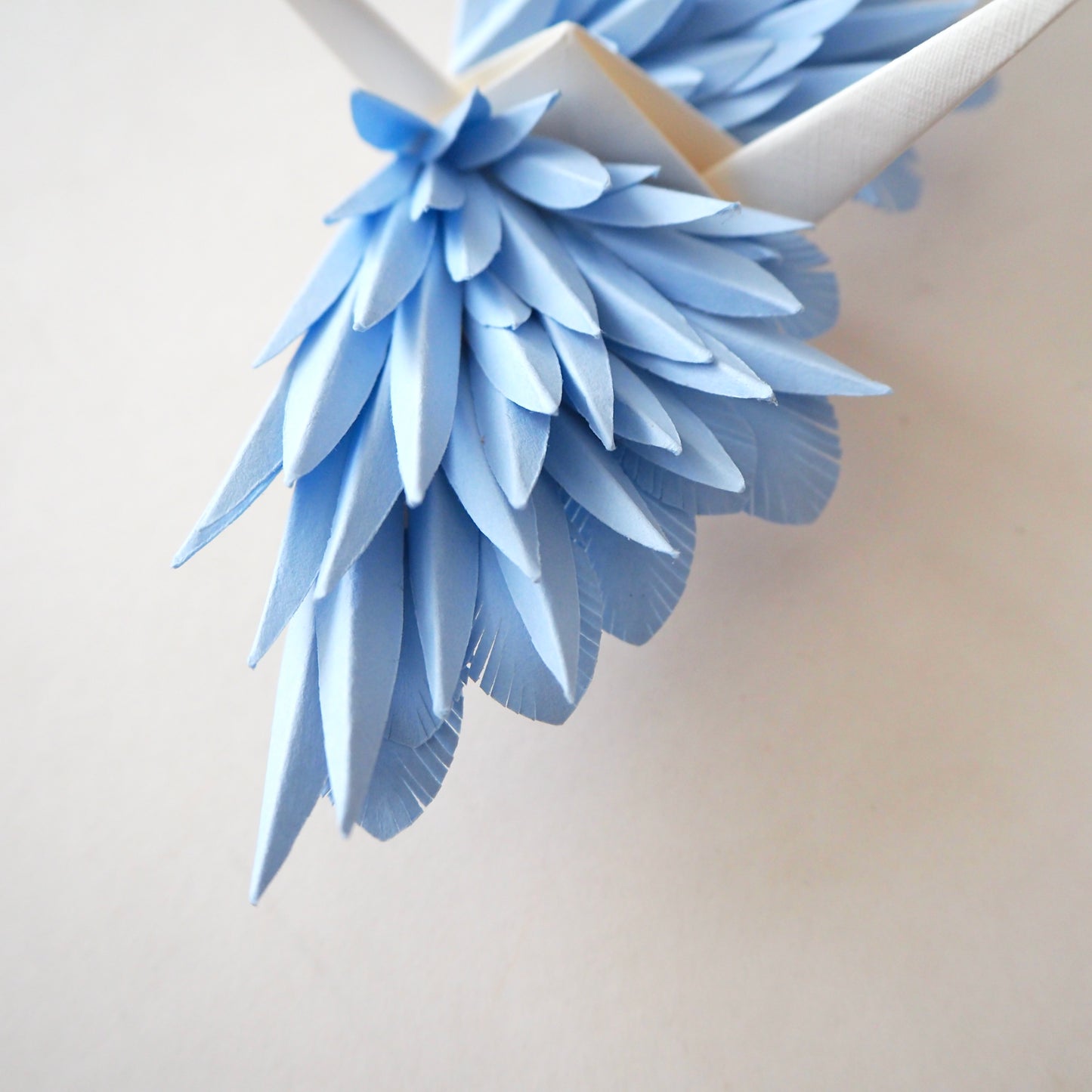 Origami Feathered Crane - Ice