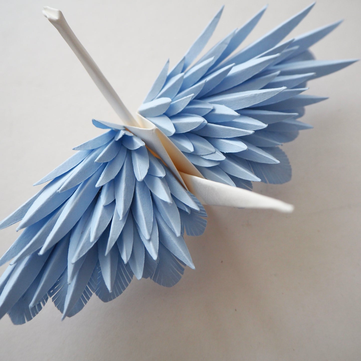 Origami Feathered Crane - Ice