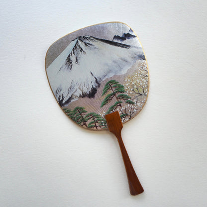 Uchiwa-fan Greeting Card - Mount Fuji and the Pine Trees - Cards - Lavender Home London