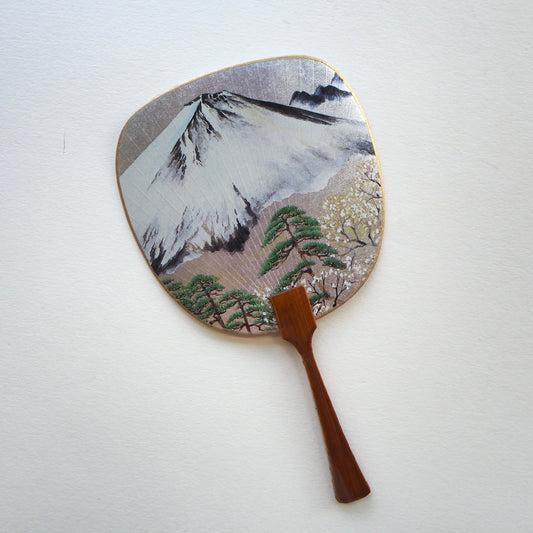 Uchiwa-fan Greeting Card - Mount Fuji and the Pine Trees - Cards - Lavender Home London