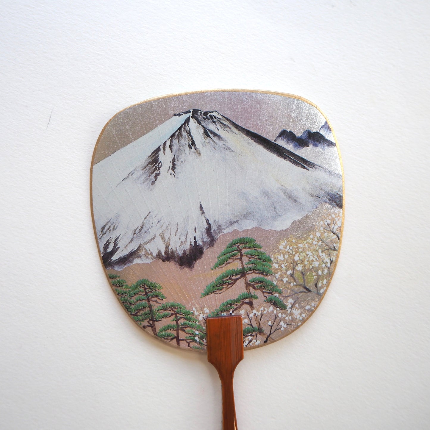 Uchiwa-fan Greeting Card - Mount Fuji and the Pine Trees - Cards - Lavender Home London