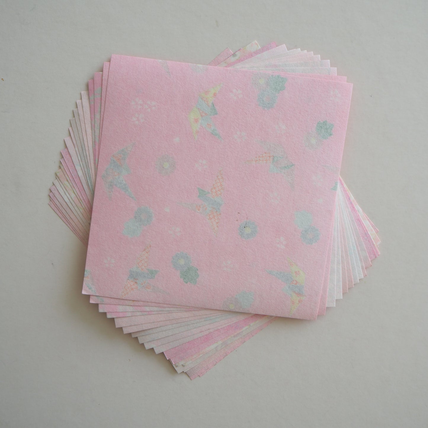 20 Sheets Pink Themed Colours Washi Origami Paper Mixed Pack 14x14cm