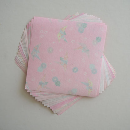 20 Sheets Pink Themed Colours Washi Origami Paper Mixed Pack 14x14cm