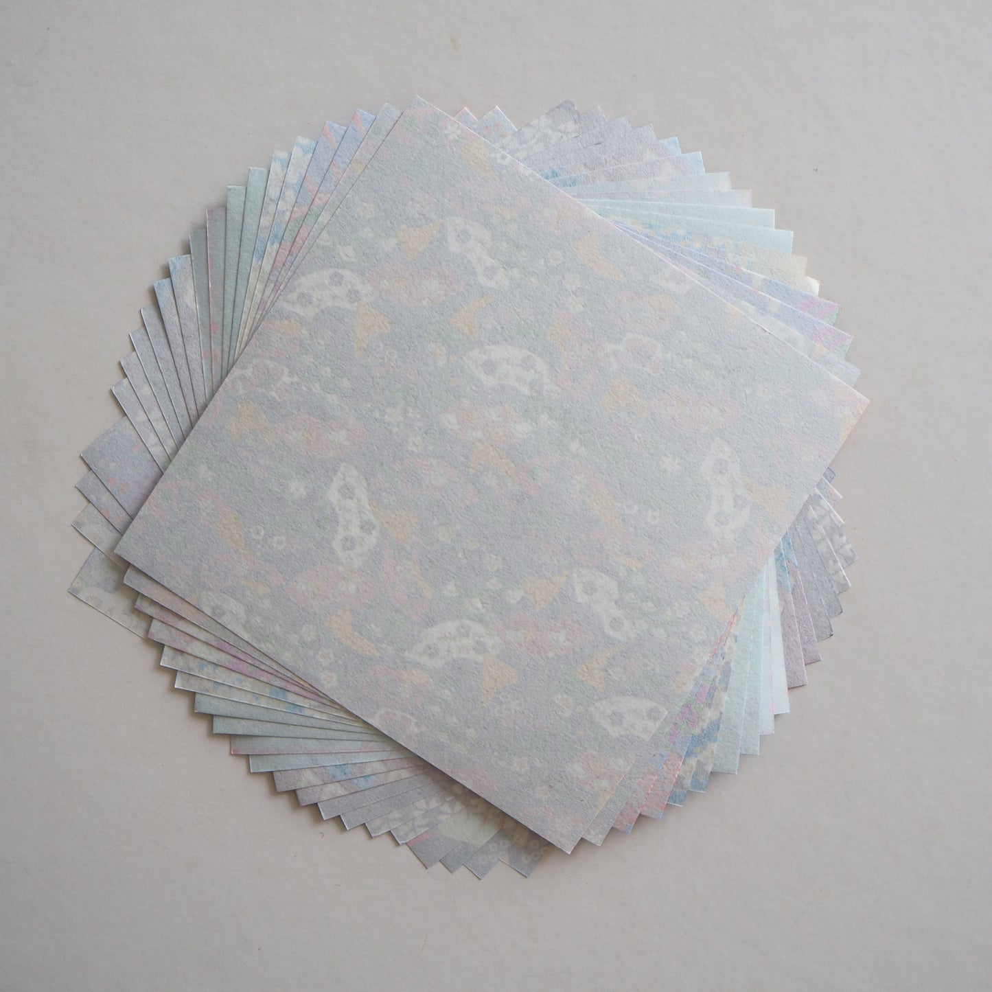 20 Sheets Blue Themed Colours Washi Origami Paper Mixed Pack 14x14cm