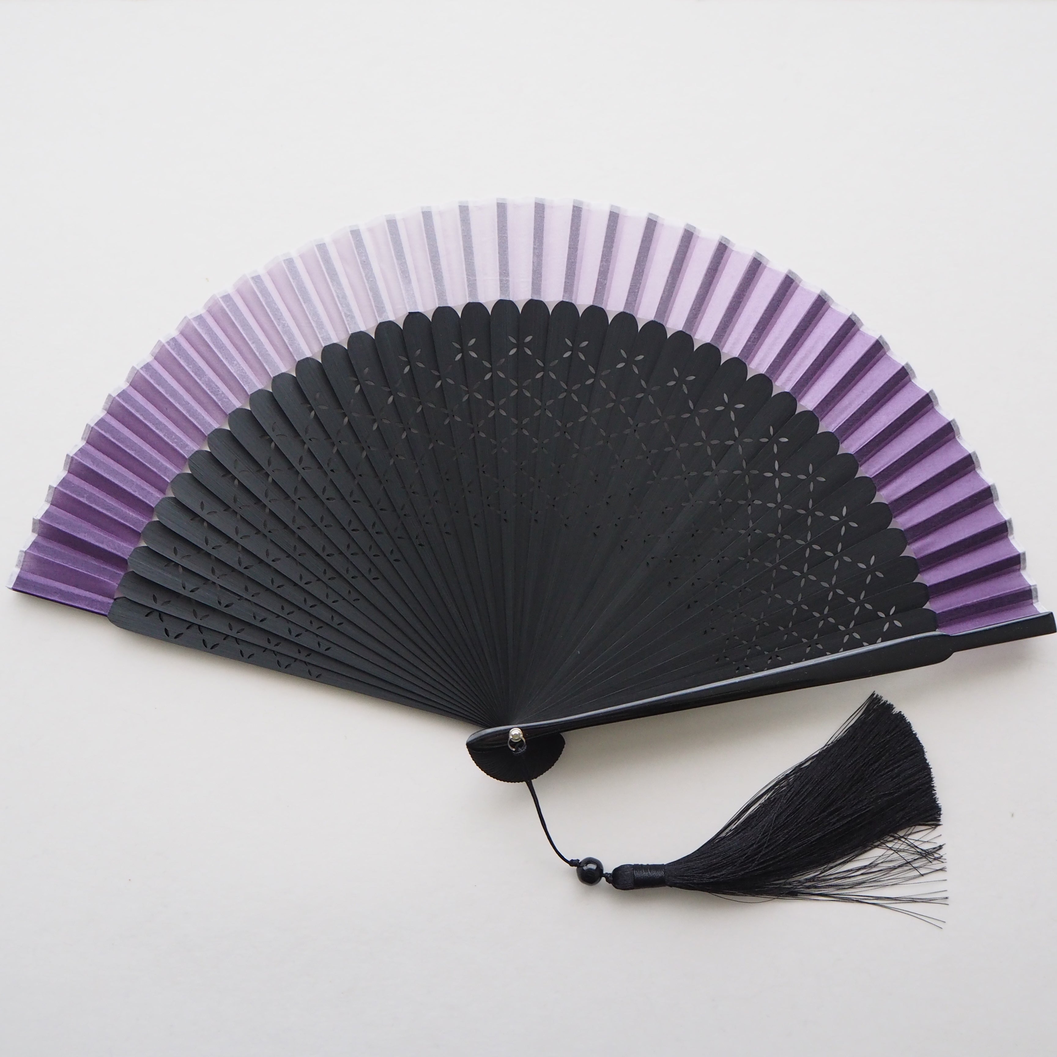 Purple outlet hand fan