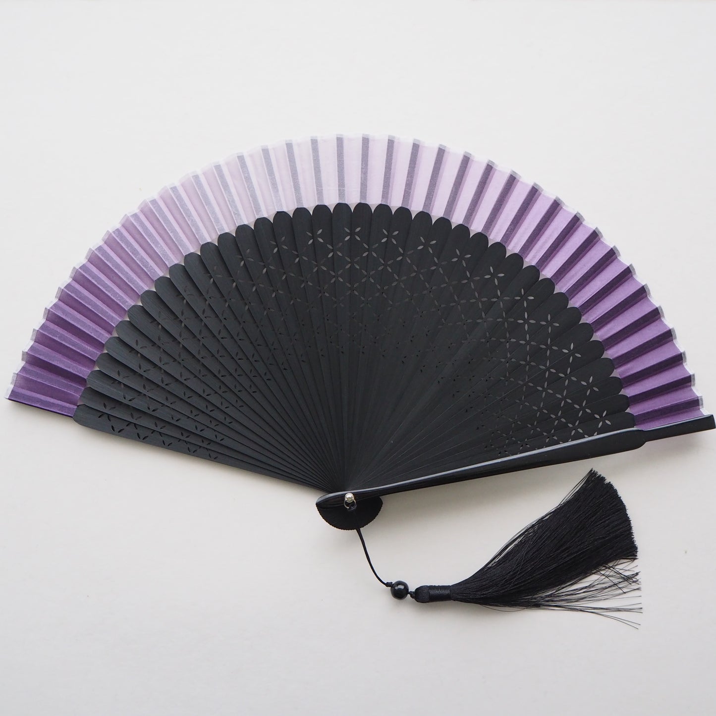 Hand Held Folding Fan - Purple Gradient