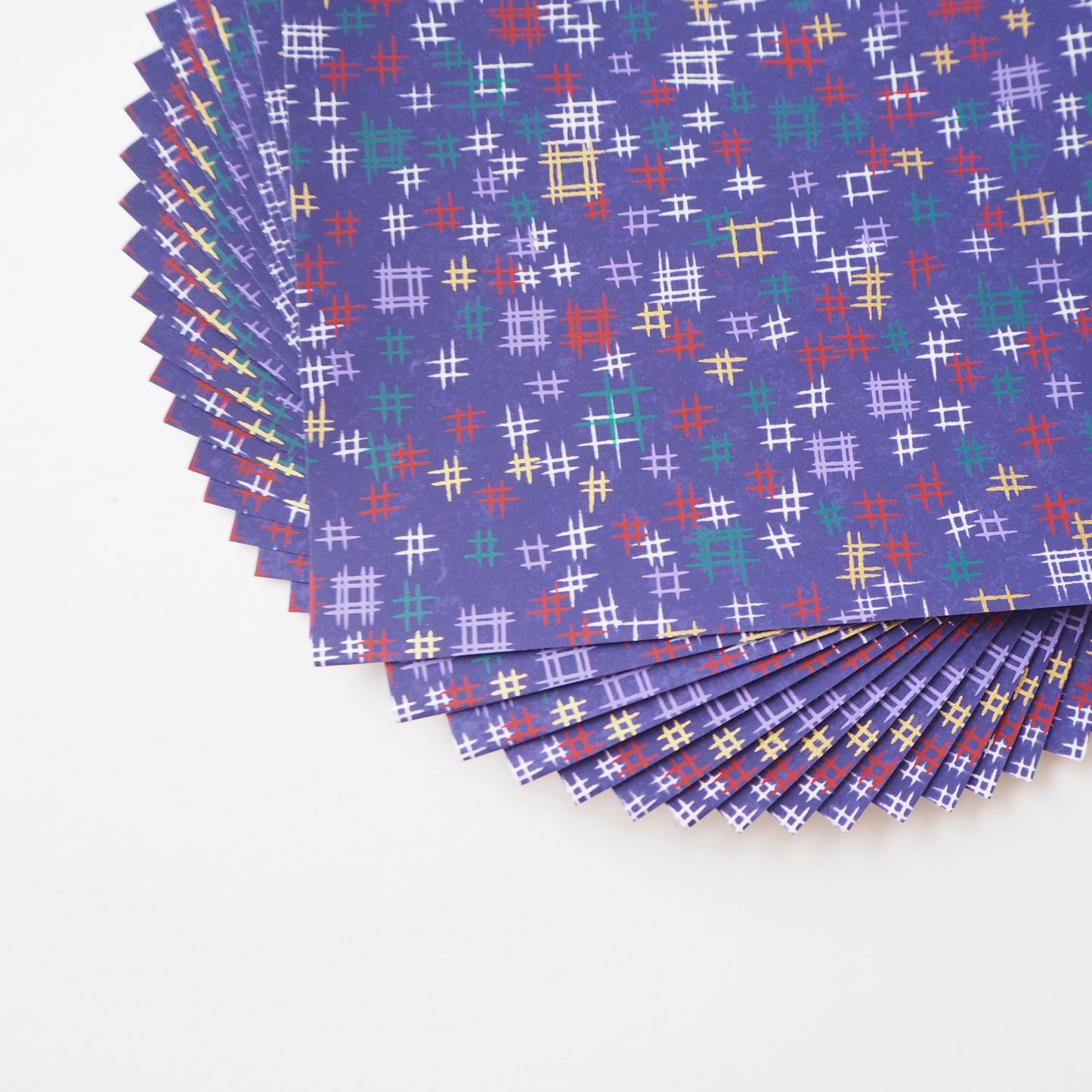 Pack of 20 Sheets 14x14cm Yuzen Washi Origami Paper HZ-507 - Igetakasuri Blue