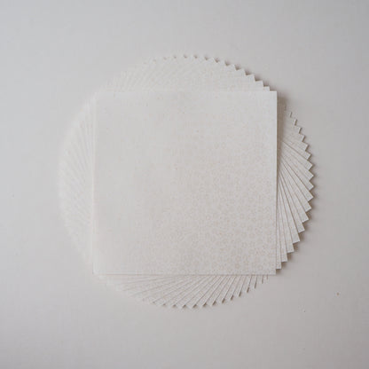 Paquete de 20 hojas de papel Yuzen Washi Origami de 14x14 cm HZ-349 - Flor de cerezo plateada pequeña