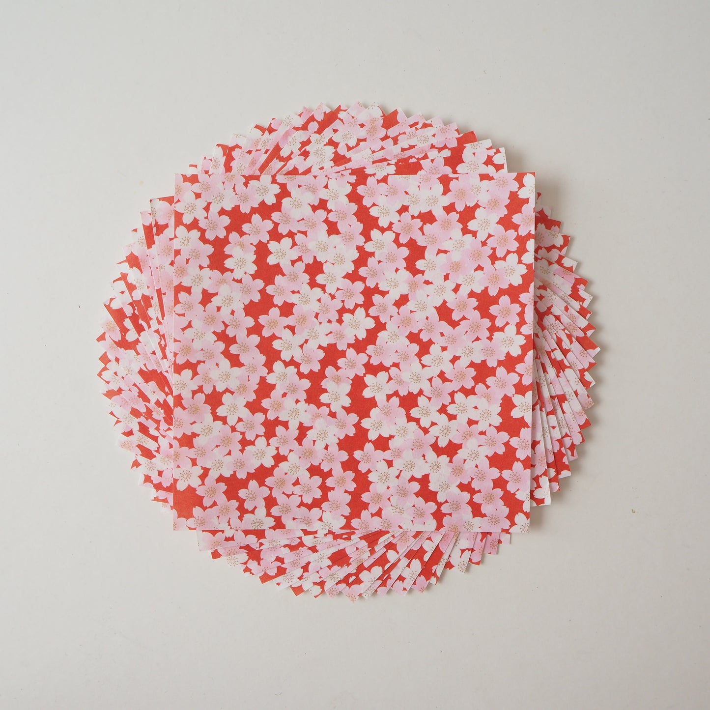 Paquete de 20 hojas de papel para origami Yuzen Washi de 14x14 cm HZ-247 - Flor de cerezo floral