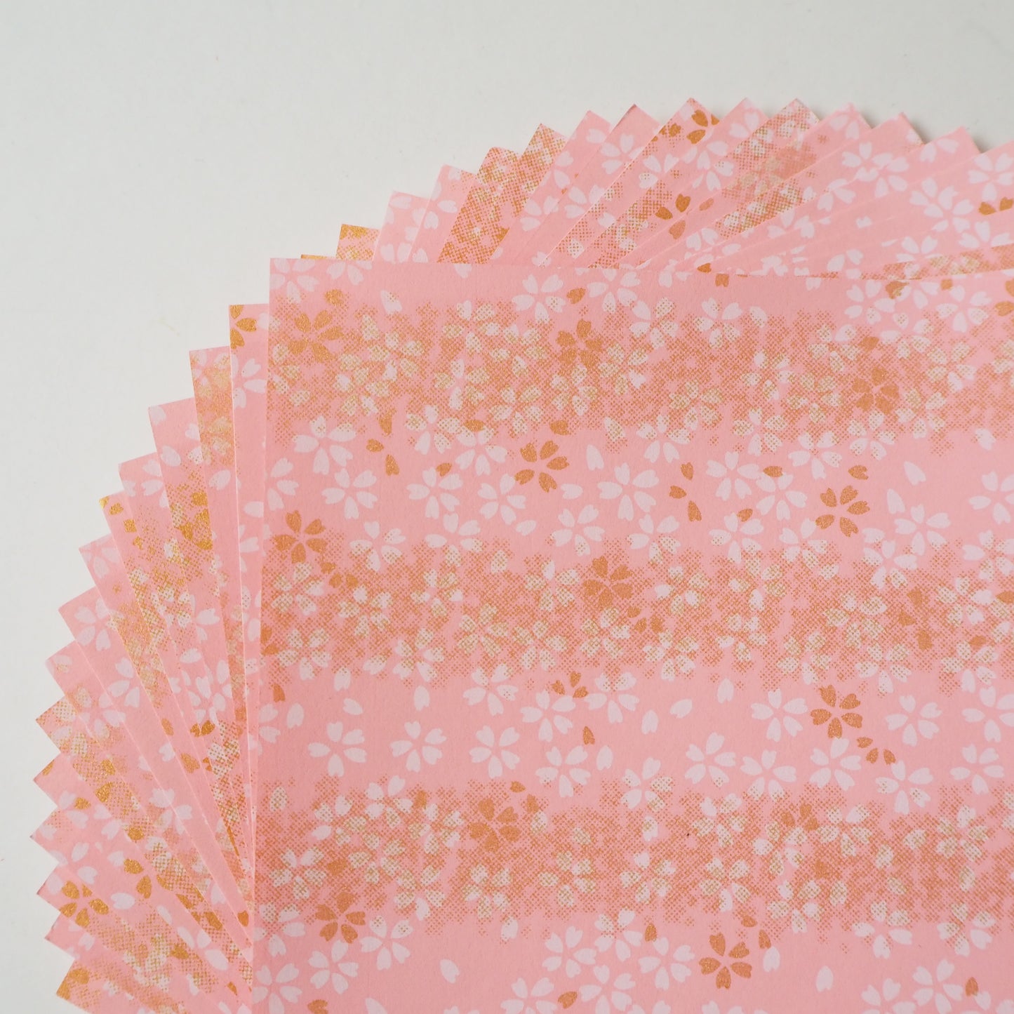 Paquet de 20 feuilles de papier origami Yuzen Washi 14x14 cm HZ-128 - Rose fleur de cerisier