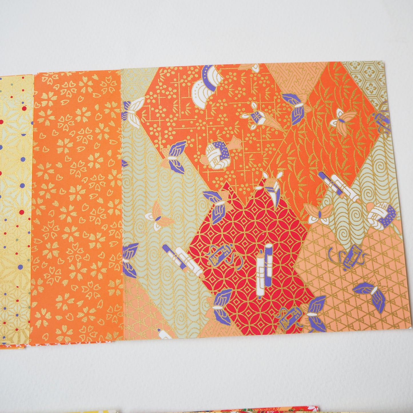 20 Sheets Sunflower Themed Colours Yuzen Washi Origami Paper Mixed Patterns 14x14cm