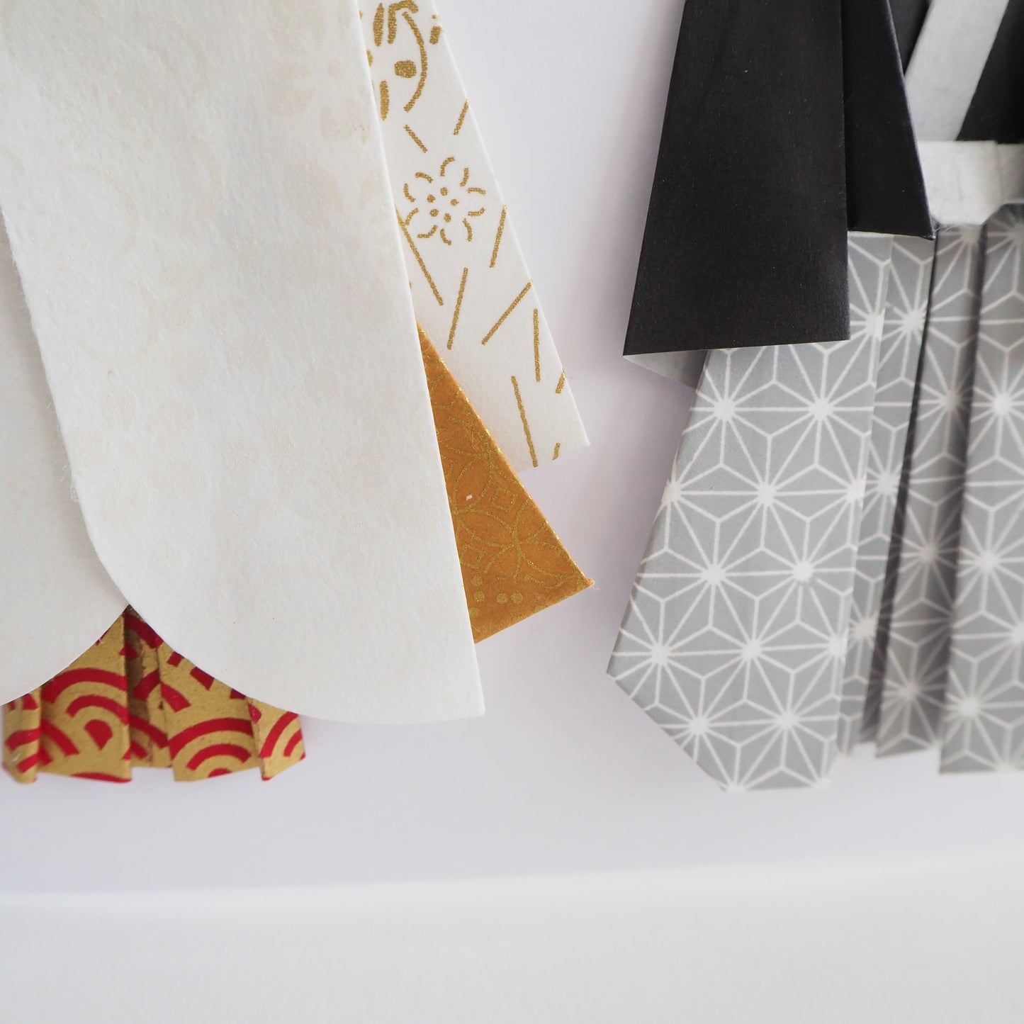 Customisable Handmade Origami Kimono Wedding Card - Traditional