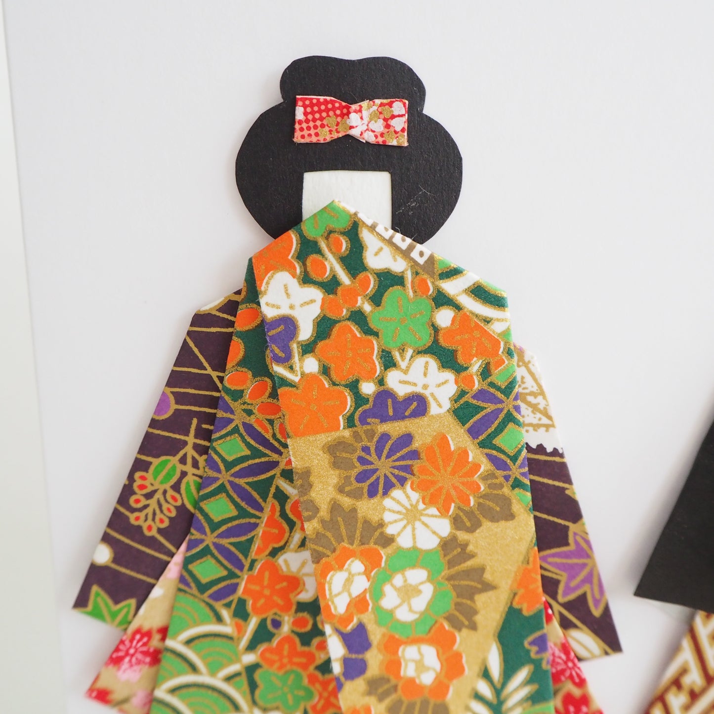 Customisable Handmade Origami Kimono Wedding Card - Autumn