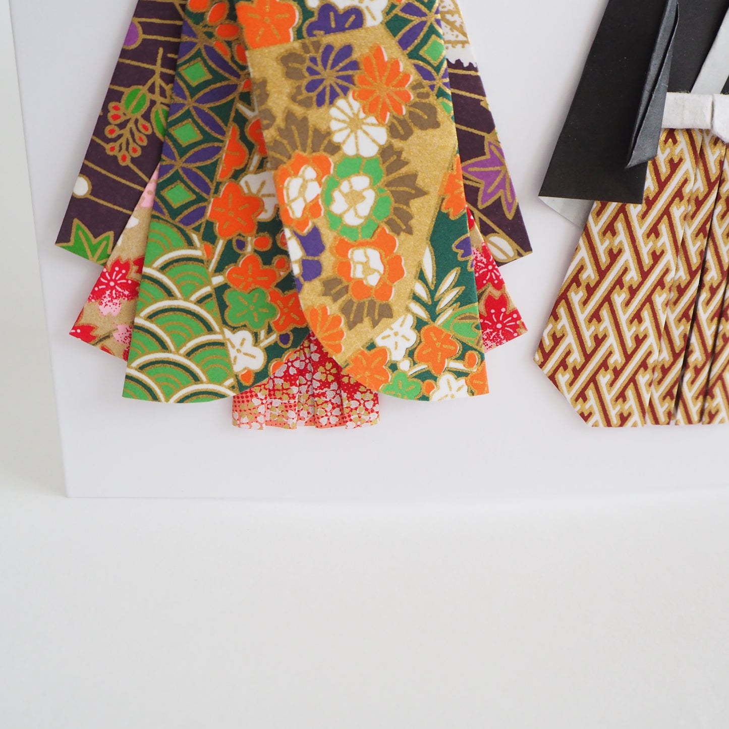 Customisable Handmade Origami Kimono Wedding Card - Autumn
