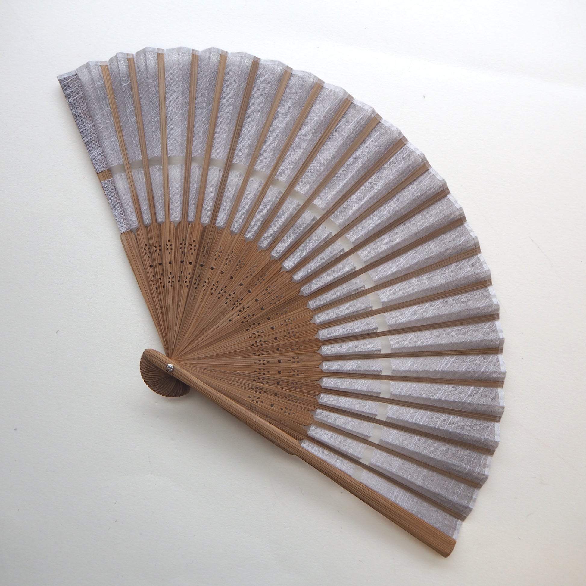 Japanese Hand Held Fan - Purple Grey Gradient - Folding fan - Lavender Home London