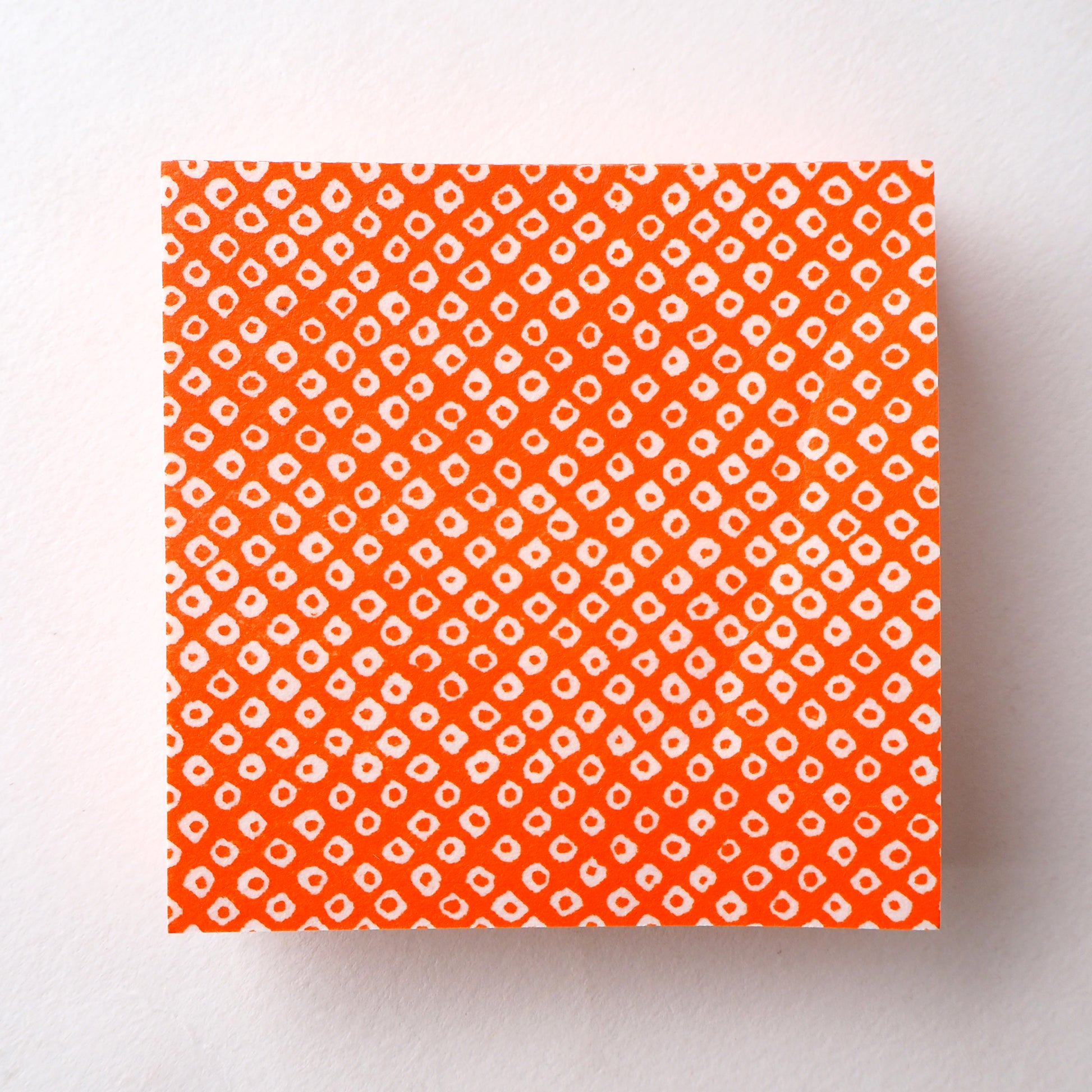 Pack of 100 Sheets 7x7cm Yuzen Washi Origami Paper  HZ-020 - Deer's Spots Orange - washi paper - Lavender Home London