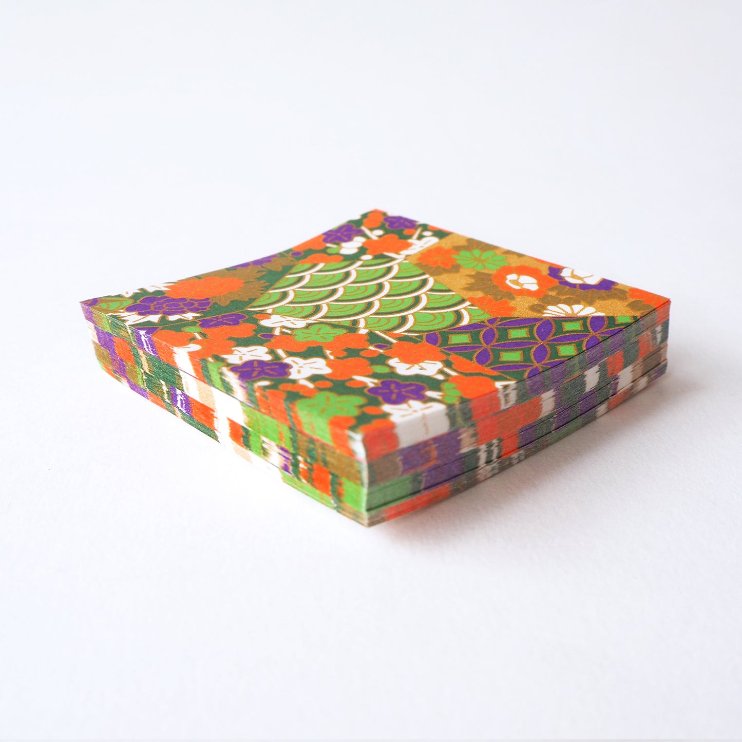 Pack of 100 Sheets 7x7cm Yuzen Washi Origami Paper HZ-053 - Mixed Patterns Secondary Colour - washi paper - Lavender Home London