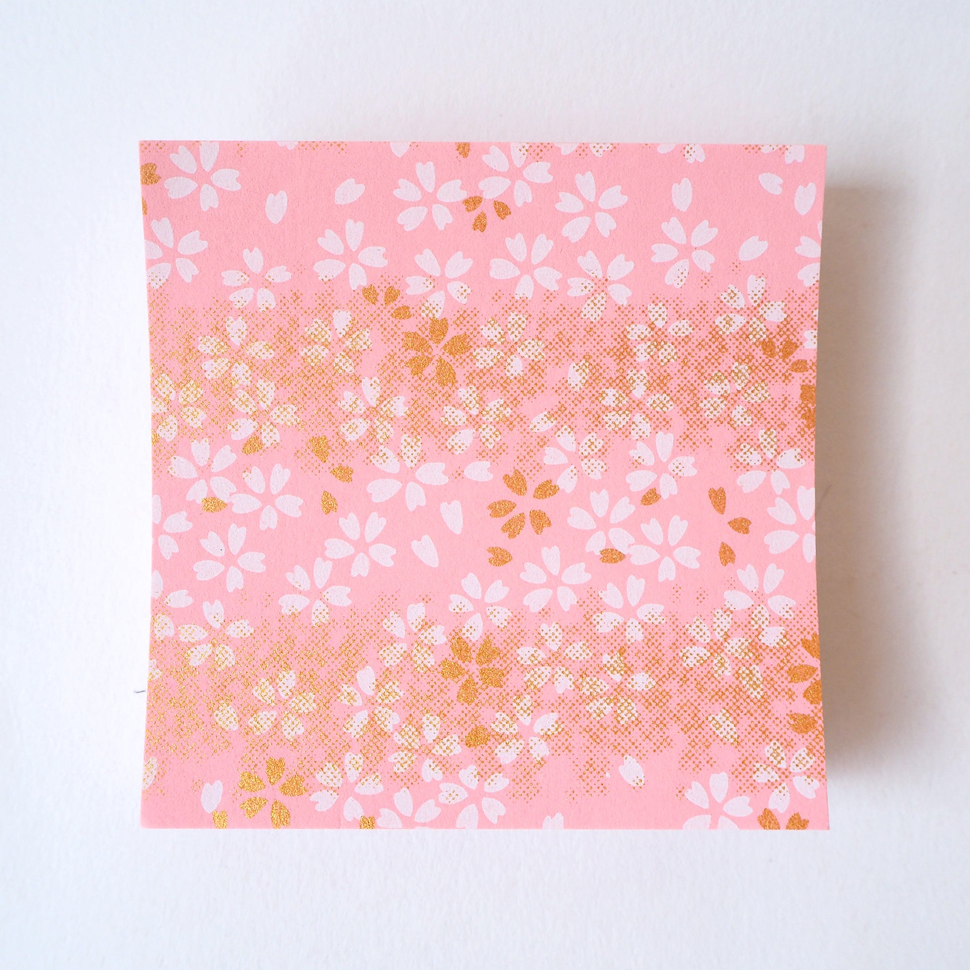 Pack of 100 Sheets 7x7cm Yuzen Washi Origami Paper HZ-128 - Cherry Blossom Pink - washi paper - Lavender Home London