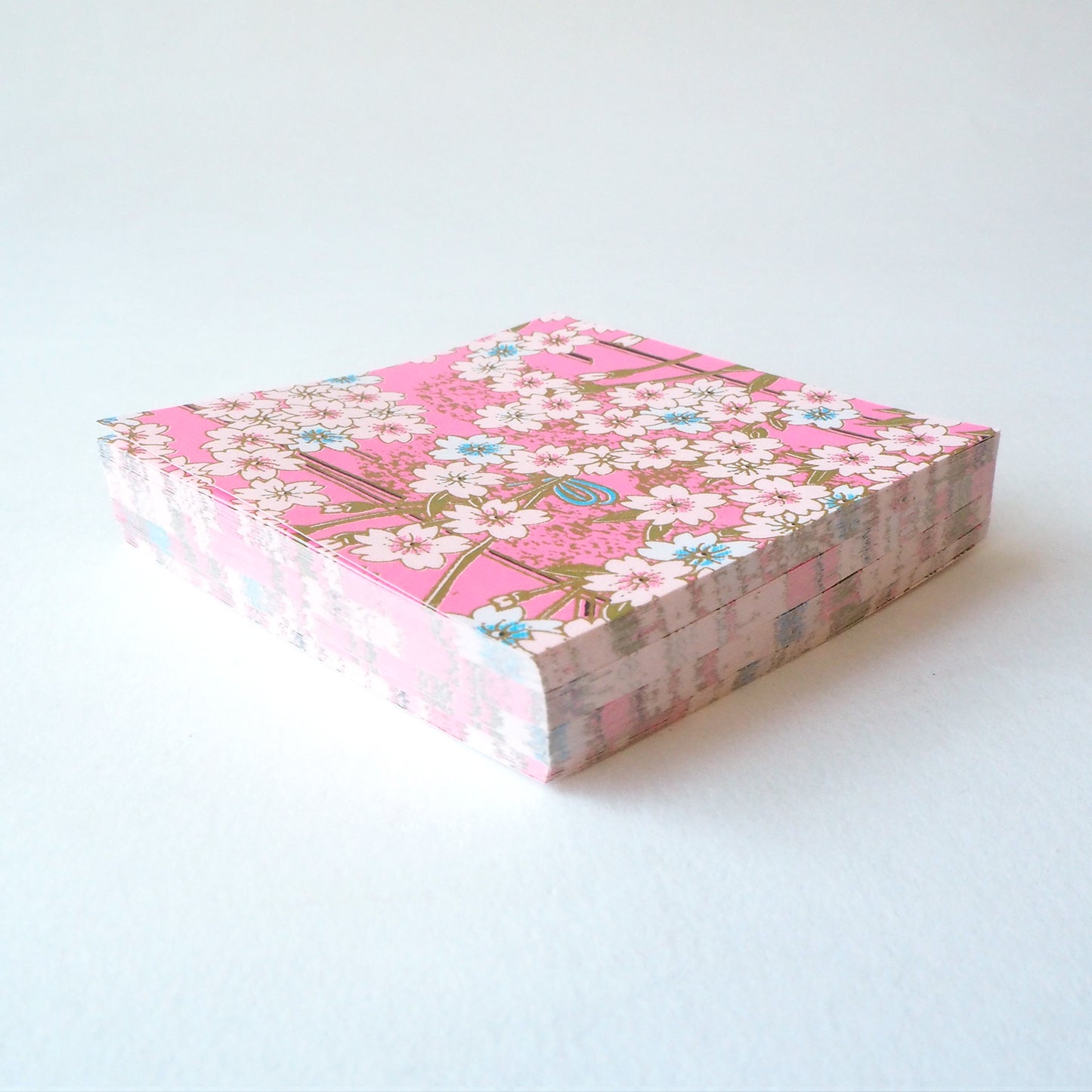 Pack of 100 Sheets 7x7cm Yuzen Washi Origami Paper HZ-163 - Girly Pink Cherry Blossom - washi paper - Lavender Home London