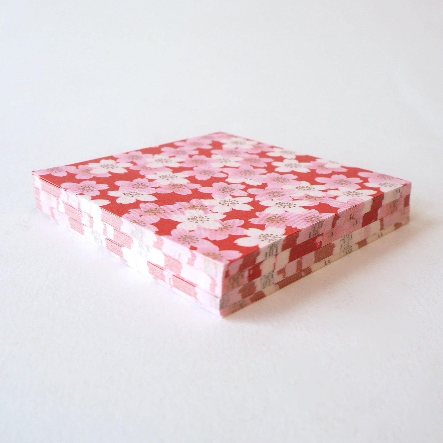 Pack of 100 Sheets 7x7cm Yuzen Washi Origami Paper HZ-247 - Flowery Cherry Blossom - washi paper - Lavender Home London