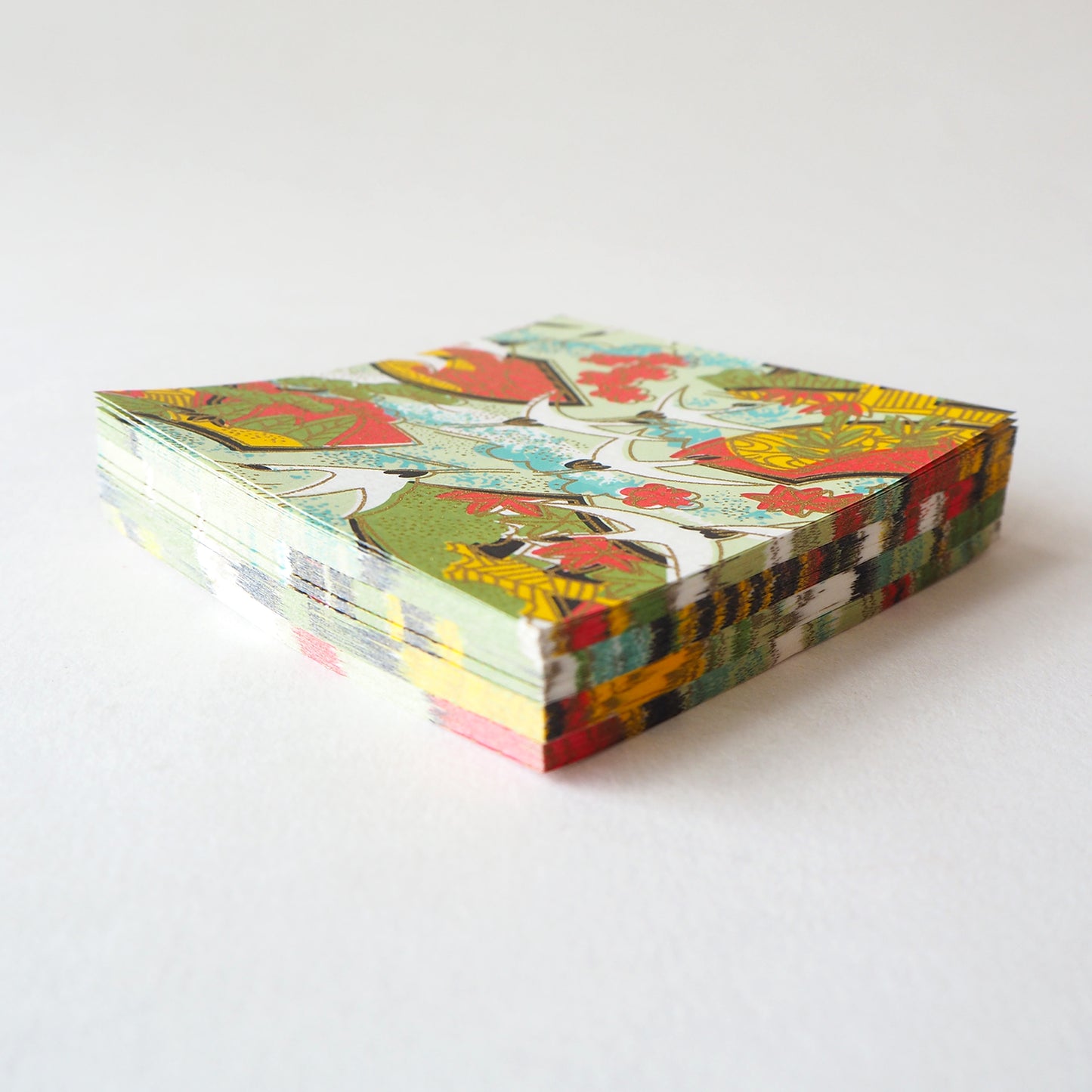 Pack of 100 Sheets 7x7cm Yuzen Washi Origami Paper HZ-367 - Multicoloured Birds - washi paper - Lavender Home London
